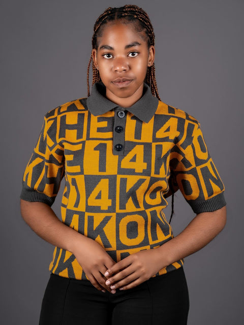 Konkhe 14 unisex knitted Word Puzzle Colourway – “The Masterpiece”