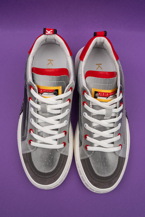 Konkhe 14 unisex High-end Silver-grey with White Sole Sneakers