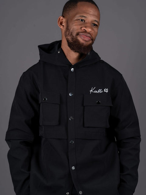 Konkhe 14 Hooded Big Pockets Heavyweight Unisex Shirt