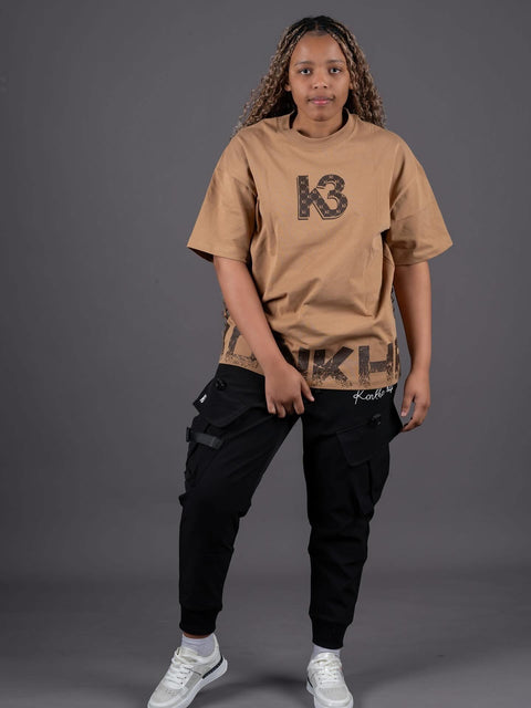 Konkhe 14 Classic Caramel K3 Branded unisex Oversized T-shirts