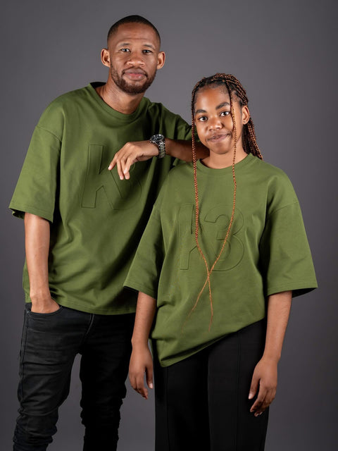 K3 3D printed unisex oversized - Military Green T-shirts