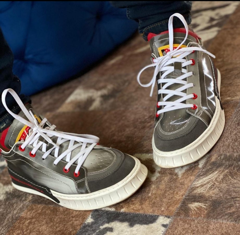 Konkhe 14 unisex High-end Silver-grey with White Sole Sneakers