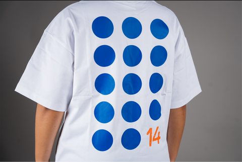 Konkhe 14 Blue Dot unisex Oversized T-shirts
