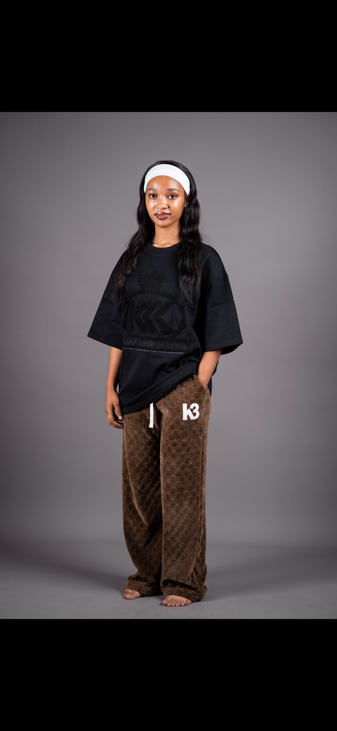 Konkhe Heavyweight Classic Unisex Oversized T-Shirts- The Black Crown