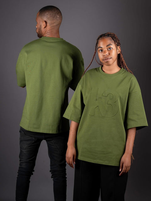K3 3D printed unisex oversized - Military Green T-shirts
