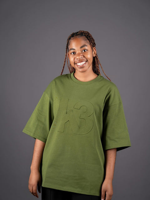 K3 3D printed unisex oversized - Military Green T-shirts