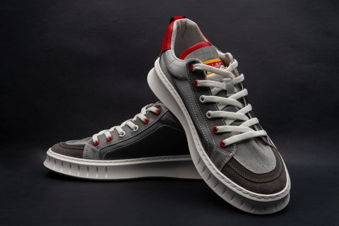 Konkhe 14 unisex High-end Silver-grey with White Sole Sneakers