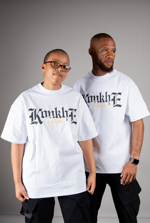 Konkhe 14 Premium White unisex Oversized T-shirts