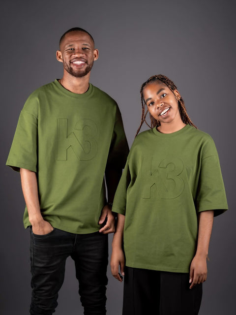 K3 3D printed unisex oversized - Military Green T-shirts
