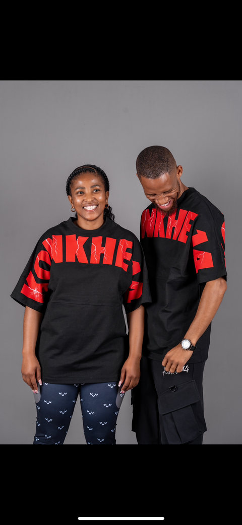 Black/Red konkhe 14 Branded oversized Unisex T-shirts