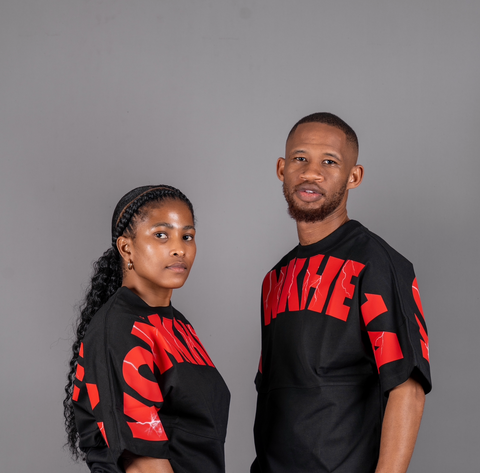 Black/Red konkhe 14 Branded oversized Unisex T-shirts