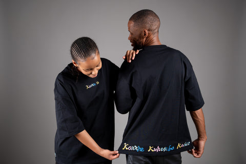 Konkhe 14 Coastal Rainbow Oversized T-Shirts