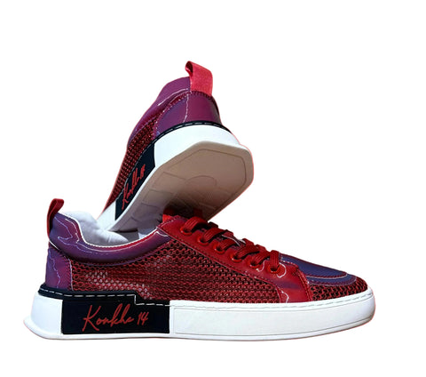 Konkhe 14 unisex Red Mesh Sneakers