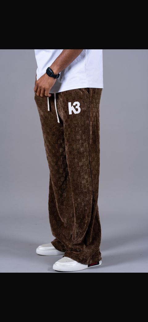 K3 Brown Patchwork Pants