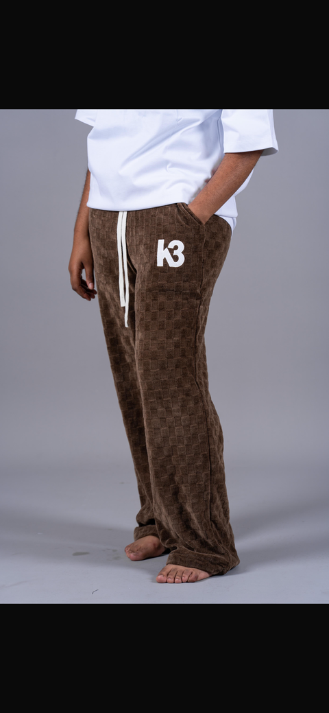 K3 Brown Patchwork Pants