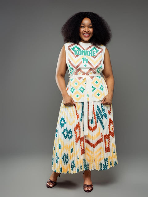 iNdlovukazi Konkhe 14 Colourful Caramel Skirt