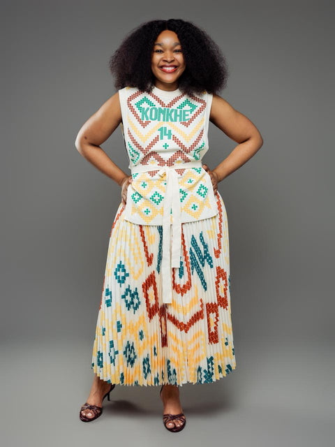 iNdlovukazi Konkhe 14 Colourful Caramel Skirt