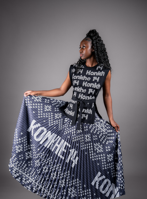 iNdlovukazi Konkhe 14 B/W Skirt