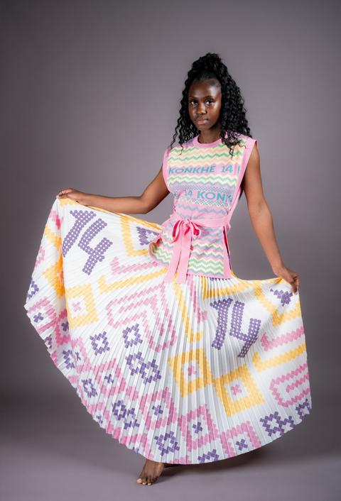 iNdlovukazi Konkhe 14 Colourful Pink Skirt