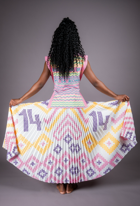 iNdlovukazi Konkhe 14 Colourful Pink Skirt
