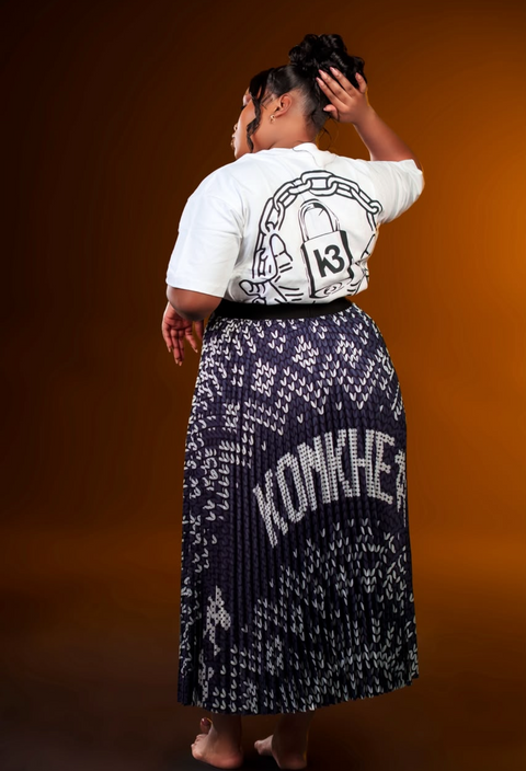 iNdlovukazi Konkhe 14 B/W Skirt