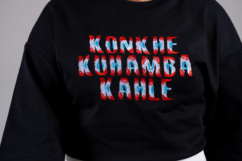 Konkhe 14 Embroidered Declaration Oversized T-Shirt