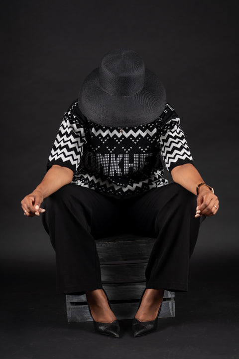 Konkhe 14 Knitted B/W Unisex oversized T-shirts