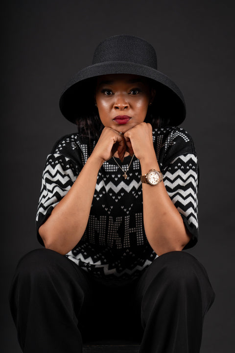 Konkhe 14 Knitted B/W Unisex oversized T-shirts