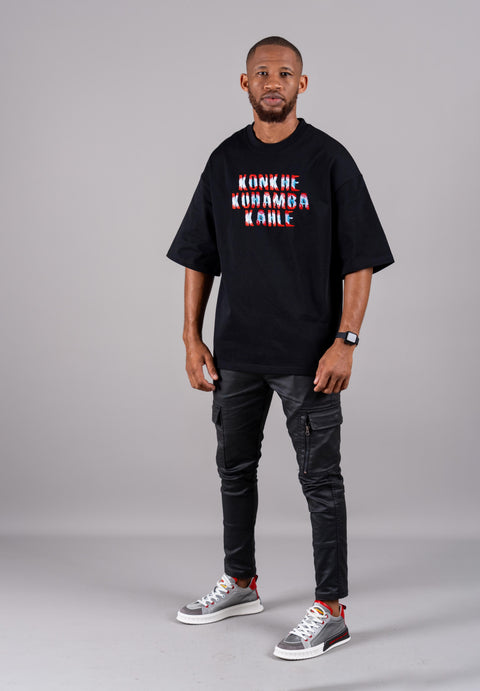 Konkhe 14 Embroidered Declaration Oversized T-Shirt