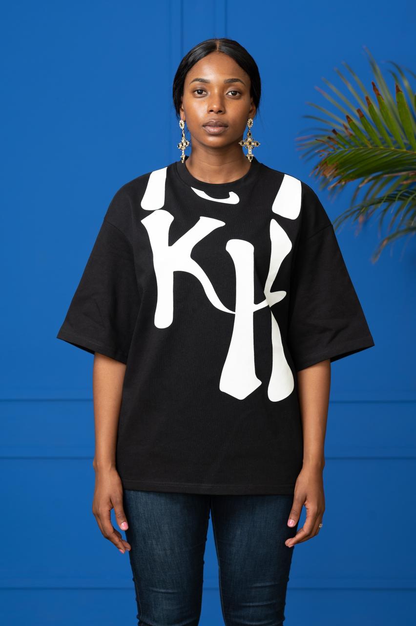 Black Konkhe 14 Unisex oversized Premium T-shirts